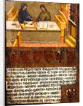 Chief Financial Officer and Scribe at their desk in the Biccherna by Paolo di Giovanni Fei