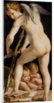 Cupid Carving a Bow, 1533/34 by Parmigianino