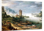 River Scene with a Ruined Tower by Paul Brill or Bril