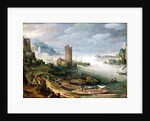 River Scene with a Ruined Tower by Paul Brill or Bril