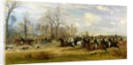 Emperor Franz Joseph I of Austria hunting to hounds with the Countess Larisch in Silesia, 1882 by Emil Adam