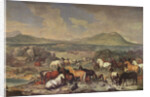 The Imperial Stud with Lipizzaner Horses by Johann Georg Hamilton