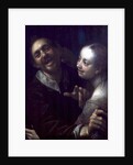 A Laughing Couple, self portrait of the artist with his wife, 1596 by Johann or Hans von Aachen
