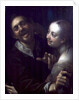 A Laughing Couple, self portrait of the artist with his wife, 1596 by Johann or Hans von Aachen