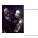 A Laughing Couple, self portrait of the artist with his wife, 1596 by Johann or Hans von Aachen