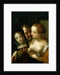 Laughing Couple with a mirror, 1596 by Johann or Hans von Aachen