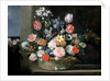 Flowers in a Basket, 1650-56 by Jan van den Hecke