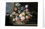 Flowers in a Basket, 1650-56 by Jan van den Hecke