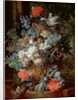 Bouquet of Flowers in a Landscape by Jan van Huysum