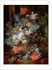 Bouquet of Flowers in a Landscape by Jan van Huysum