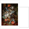 Bouquet of Flowers in a Landscape by Jan van Huysum