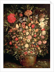 Large bouquet of flowers in a wooden tub, 1606-07 by Jan the Elder Brueghel