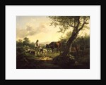 Landscape with a Shepherd, 1826 by Friedrich Gauermann