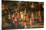 A Cavalcade in the Winter Riding School of the Vienna Hof to celebrate the defeat of the French army at Prague, 1743 by Martin van Mytens or Meytens