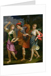 Theseus with Ariadne and Phaedra, the daughters of King Minos, 1702 by Benedetto the Younger Gennari