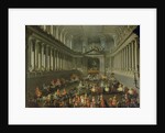 A Cavalcade in the Winter Riding School of the Vienna Hof to celebrate the defeat of the French army at Prague, 1743 by Martin van Mytens or Meytens