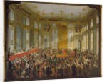 Empress Maria Theresa at the Investiture of the Order of St. Stephen, 1764 by Martin van Mytens or Meytens