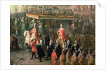 The coronation procession of Joseph II Emperor of Germany, in Romerberg, 1764 by Martin van Mytens or Meytens