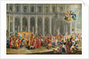 The Departure of Alois Thomas von Harrach, Viceroy of Naples from the Palazzo Reale di Capodimonte by Nicolo Maria Russo or Rossi