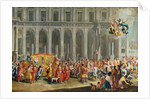 The Departure of Alois Thomas von Harrach, Viceroy of Naples from the Palazzo Reale di Capodimonte by Nicolo Maria Russo or Rossi