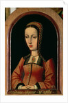 Joanna or Juana `The Mad' of Castile daughter of Ferdinand II of Aragon and Isabella `The Catholic' of Castile by Master of the Legend of St. Madeleine