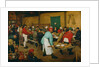 Peasant Wedding, 1568 by Pieter the Elder Bruegel