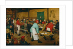 Peasant Wedding, 1568 by Pieter the Elder Bruegel