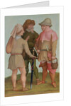 Three peasants, 16th or 17th century by Albrecht Durer or Duerer