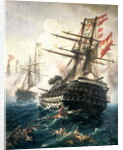 The Battle of Lissa, fought between the Austro-Hungarian Empire and Italy, in 1866 by Constantin Volanakis