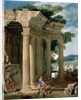 Landscape with ruins and a shepherd by Jean Lemaire