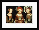 Three princesses of Saxony, Sibylla, Emilia and Sidonia, daughters of Duke Heinrich of Frommen, c.1535 by Lucas the Elder Cranach