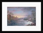 Ice Skating on the Stadtgraben in Brussels, 1649 by Robert van den Hoecke