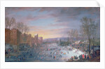 Ice Skating on the Stadtgraben in Brussels, 1649 by Robert van den Hoecke