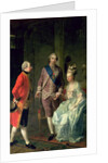 Archduke Maximilian Franz visiting Marie Antoinette and Louis XVI c.1775 by Josef Hauzinger