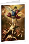 Archangel Michael overthrows the rebel angel, c.1660-65 by Luca Giordano