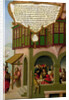 Jesus eating with the taxpayers and sinners section of wing panel from the Mompelgarter Altarpiece by Matthias Gerung or Gerou