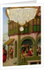 Jesus eating with the taxpayers and sinners section of wing panel from the Mompelgarter Altarpiece by Matthias Gerung or Gerou