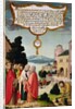 The Realm of Heaven is like a net, which was thrown into the sea and collected fish of every sort illustration of Christ's teaching by Matthias Gerung or Gerou