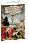 The Realm of Heaven is like a net, which was thrown into the sea and collected fish of every sort illustration of Christ's teaching by Matthias Gerung or Gerou