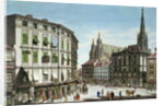 Stock-im-Eisen-Platz, with St. Stephan's Cathedral in the background by Karl von Schutz