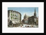 Stock-im-Eisen-Platz, with St. Stephan's Cathedral in the background by Karl von Schutz