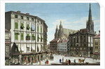 Stock-im-Eisen-Platz, with St. Stephan's Cathedral in the background by Karl von Schutz