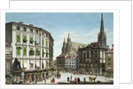 Stock-im-Eisen-Platz, with St. Stephan's Cathedral in the background by Karl von Schutz