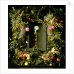Communion cup and host, encircled with a garland of fruit by Jan Davidsz. de Heem