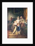 Rudolf von Arthaber with his Children Rudolf, Emilie and Gustav Looking at the Portrait of their Deceased Mother, 1837 by Friedrich von Amerling