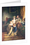 Rudolf von Arthaber with his Children Rudolf, Emilie and Gustav Looking at the Portrait of their Deceased Mother, 1837 by Friedrich von Amerling