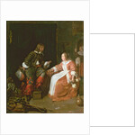 A maid and an officer, c.1660-70 by Gabriel Metsu