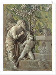 Abraham sacrificing Isaac, c.1490-95 by Andrea Mantegna
