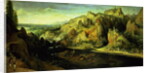 Mountain Landscape with a surprise attack, c.1585 by Lucas van Valckenborch