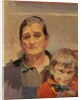 The Artist's Mother with a young child by Franz Wiegele